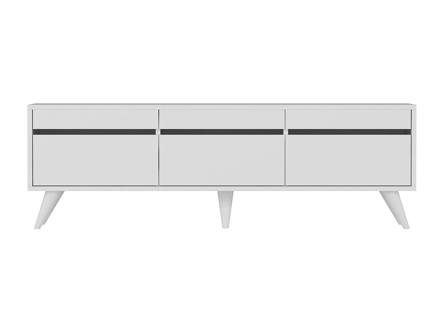 Meuble TV style scandinave Algol 150cm Blanc