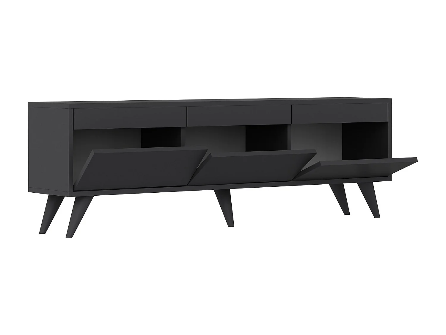 Meuble TV style scandinave Algol 150cm Blanc