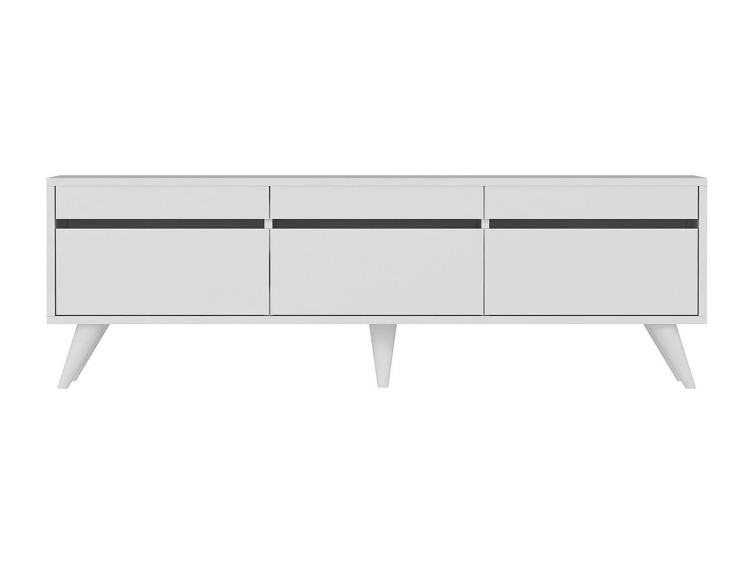 Meuble TV style scandinave Algol 150cm Blanc