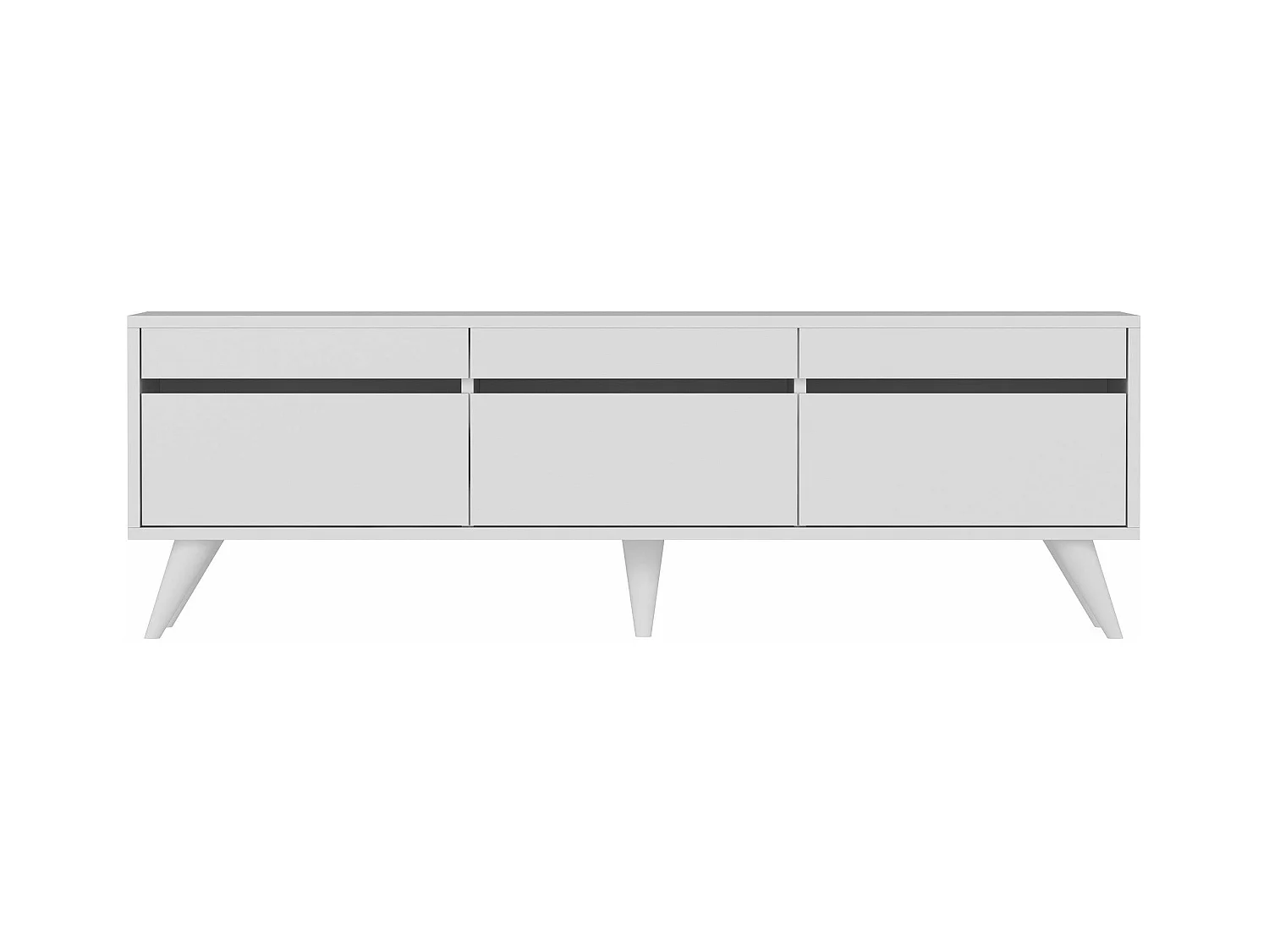Meuble TV style scandinave Algol 150cm Blanc
