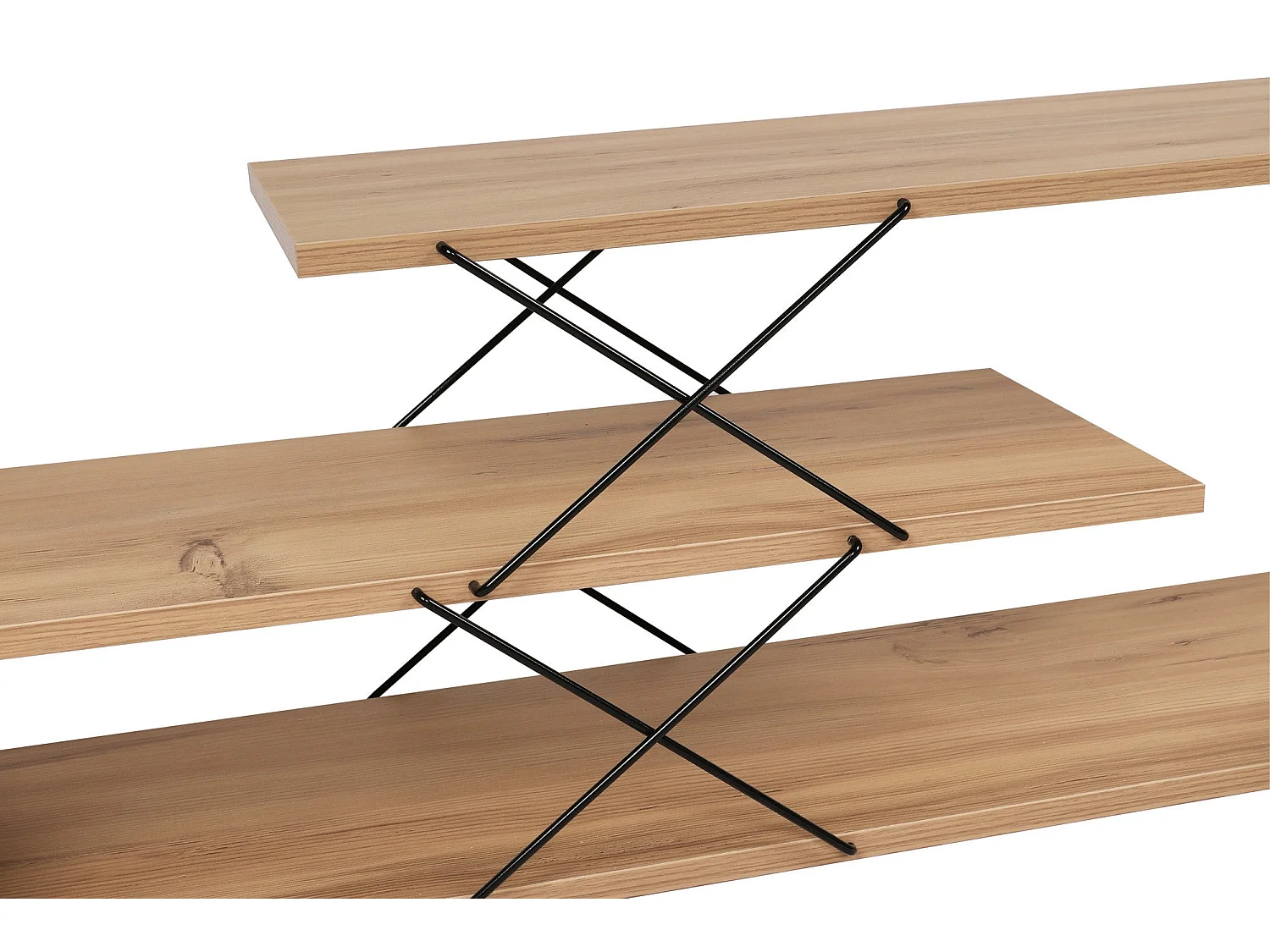 Móvel de TV industrial – 120 cm x 40 cm x 30 cm – cor carvalho – melamina