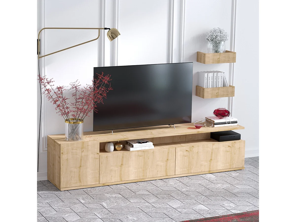 TV-meubel in eikendecor L180 cm - ALIKA