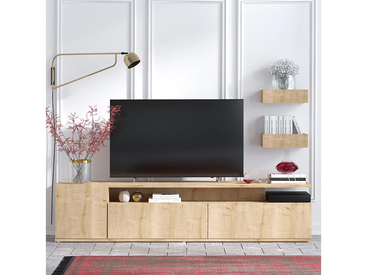 TV-meubel in eikendecor L180 cm - ALIKA