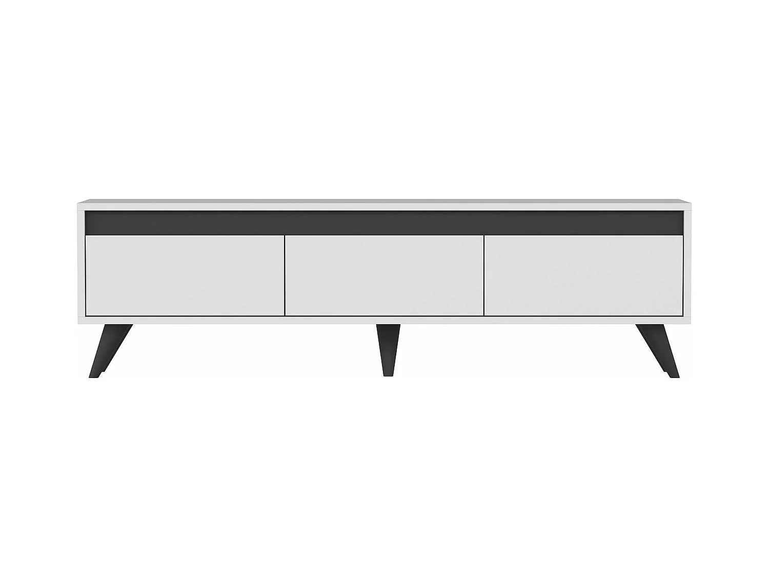 Meuble TV moderne Scorpii L150cm Blanc