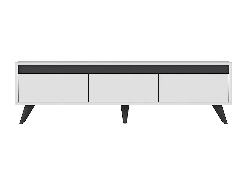 Móvel de TV – 150 cm x 30 cm x 45 cm – Branco – Aglomerado com revestimento de melamina