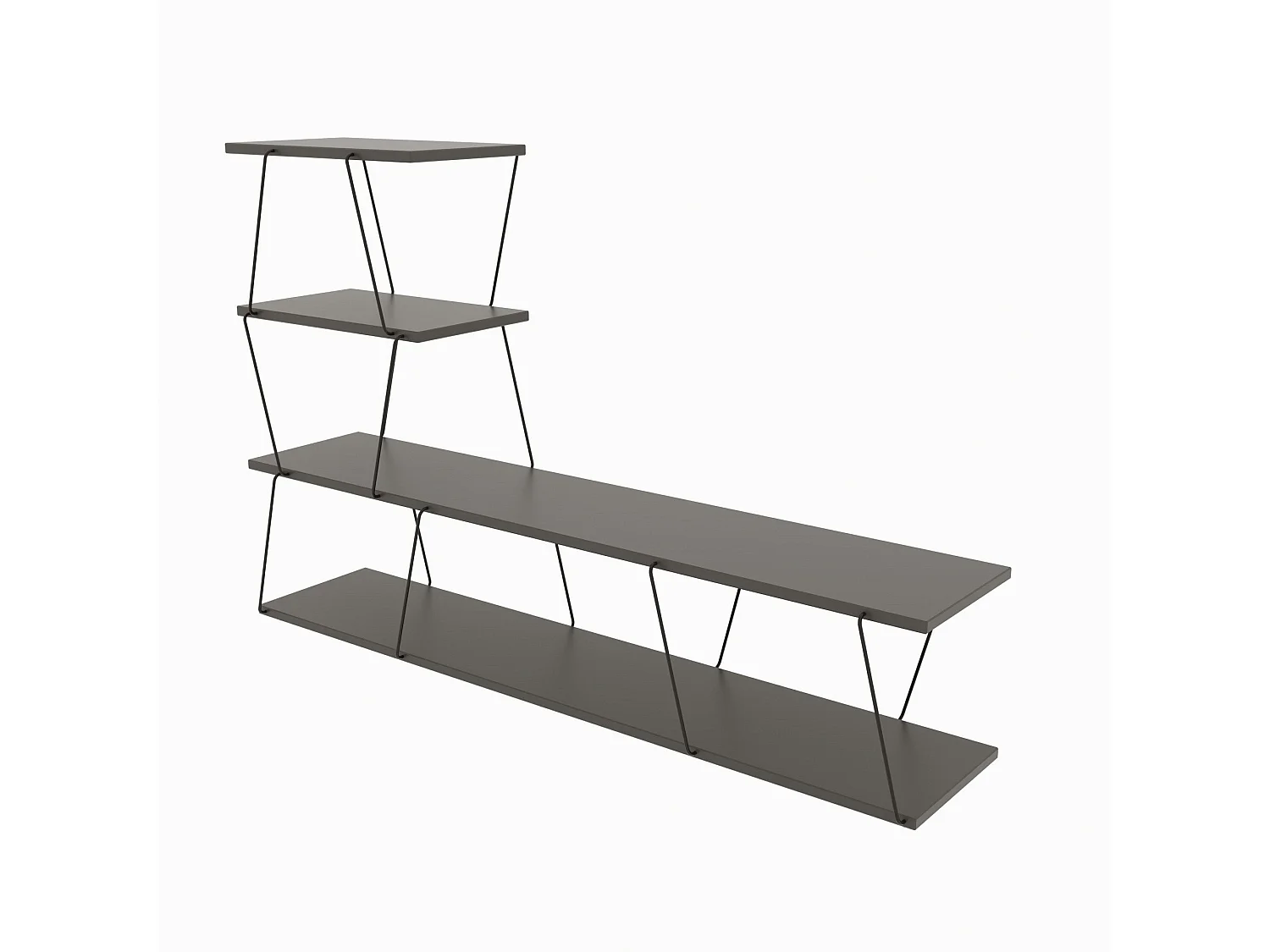 Mesa de tv Kailua 1335, Antracita, 150x93x30cm