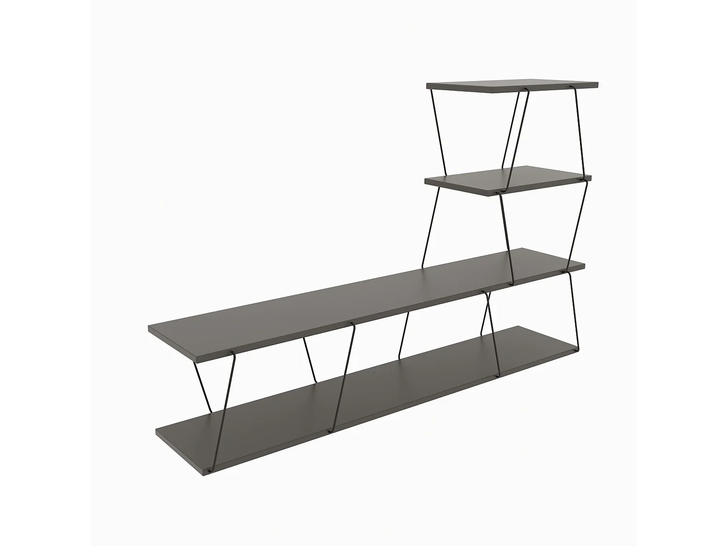 Mesa de tv Kailua 1335, Antracita, 150x93x30cm