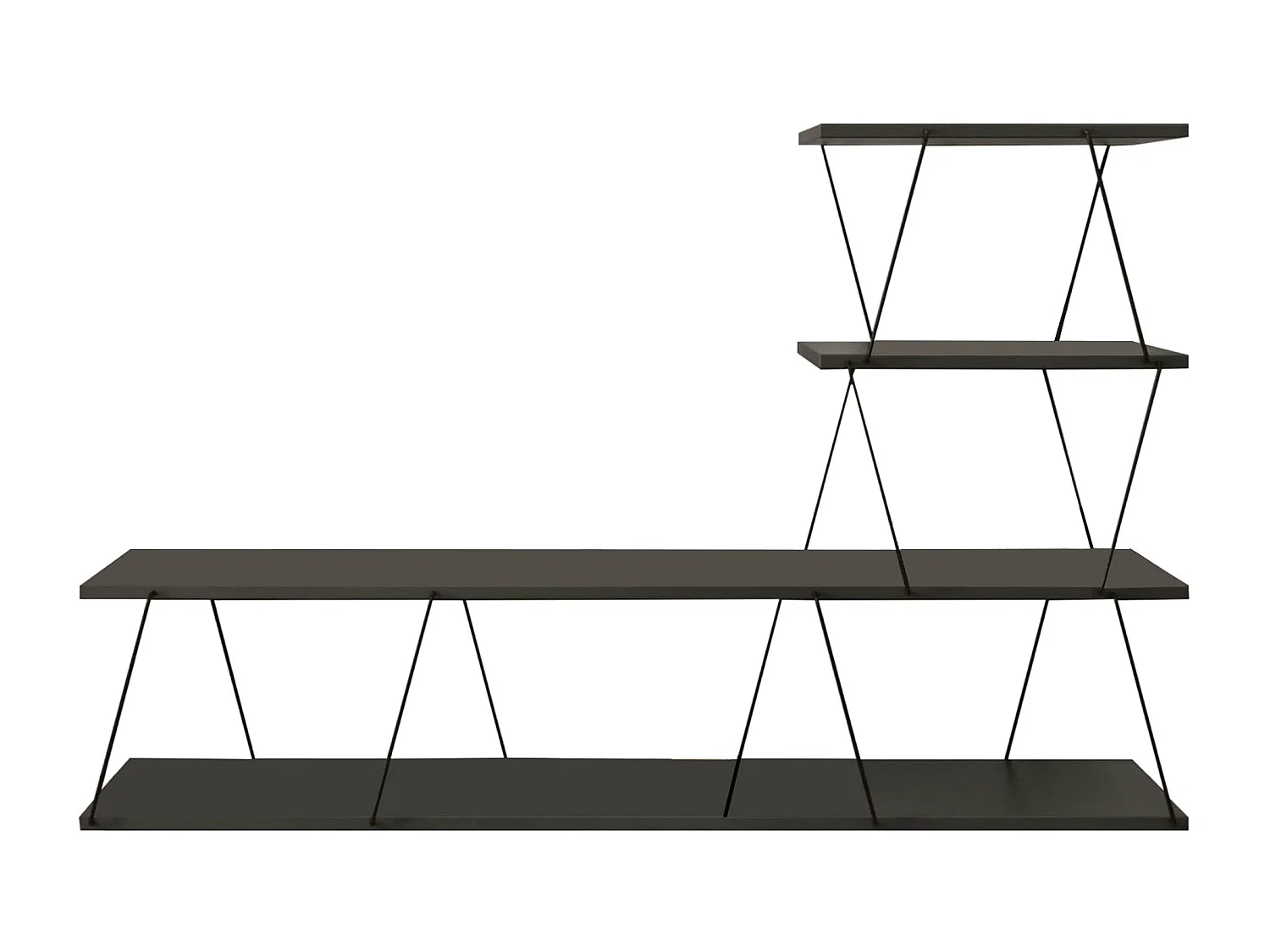 Mesa de tv Kailua 1335, Antracita, 150x93x30cm