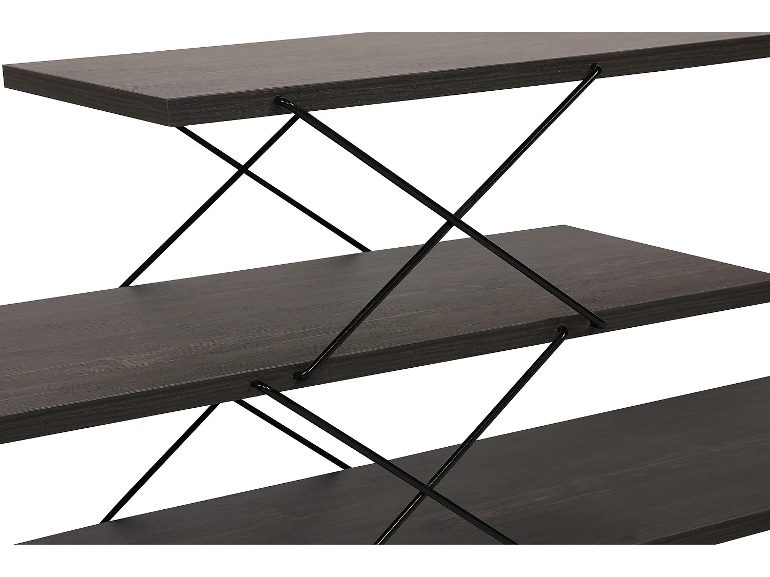 Mueble de TV industrial – 120 x 40 x 30 cm – Marrón oscuro – Tablero de partículas recubierto de melamina