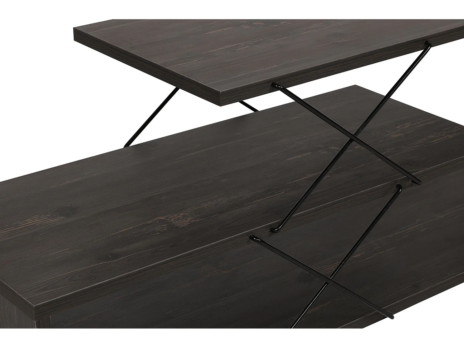 Mueble de TV industrial – 120 x 40 x 30 cm – Marrón oscuro – Tablero de partículas recubierto de melamina