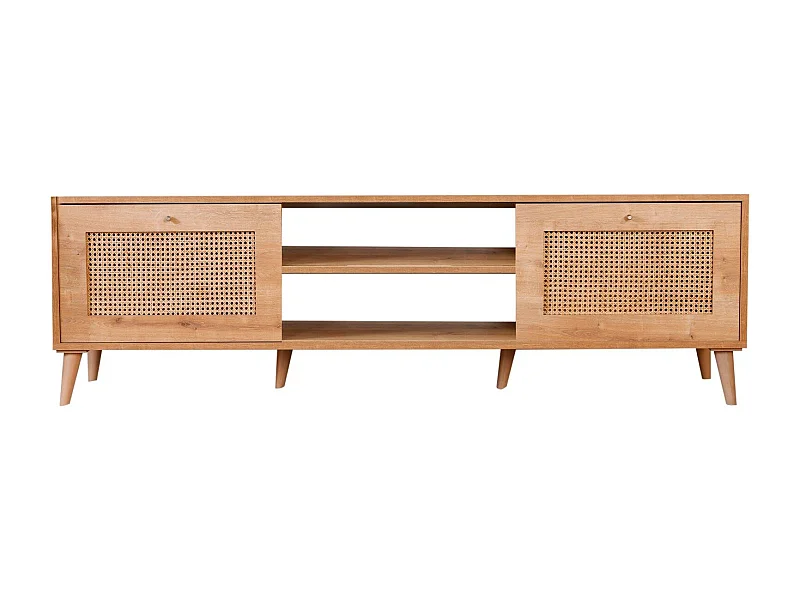 Mueble de TV – 180 x 55 x 41 cm – Roble – Tablero de partículas recubierto de melamina