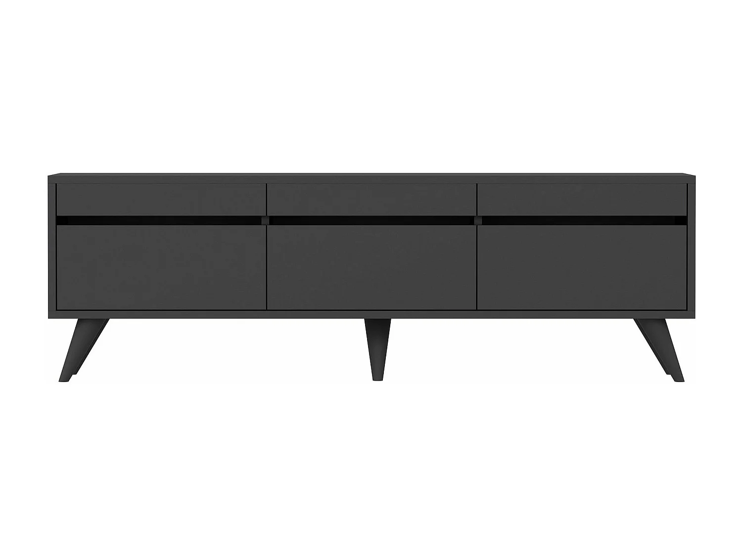 Meuble TV style scandinave Algol 150cm Anthracite