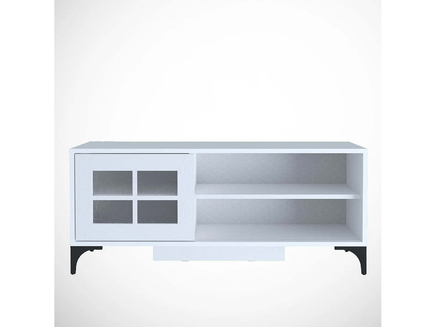 Mueble de TV – 125 cm x 54 cm x 42 cm – Blanco – Tablero de partículas recubierto de melamina