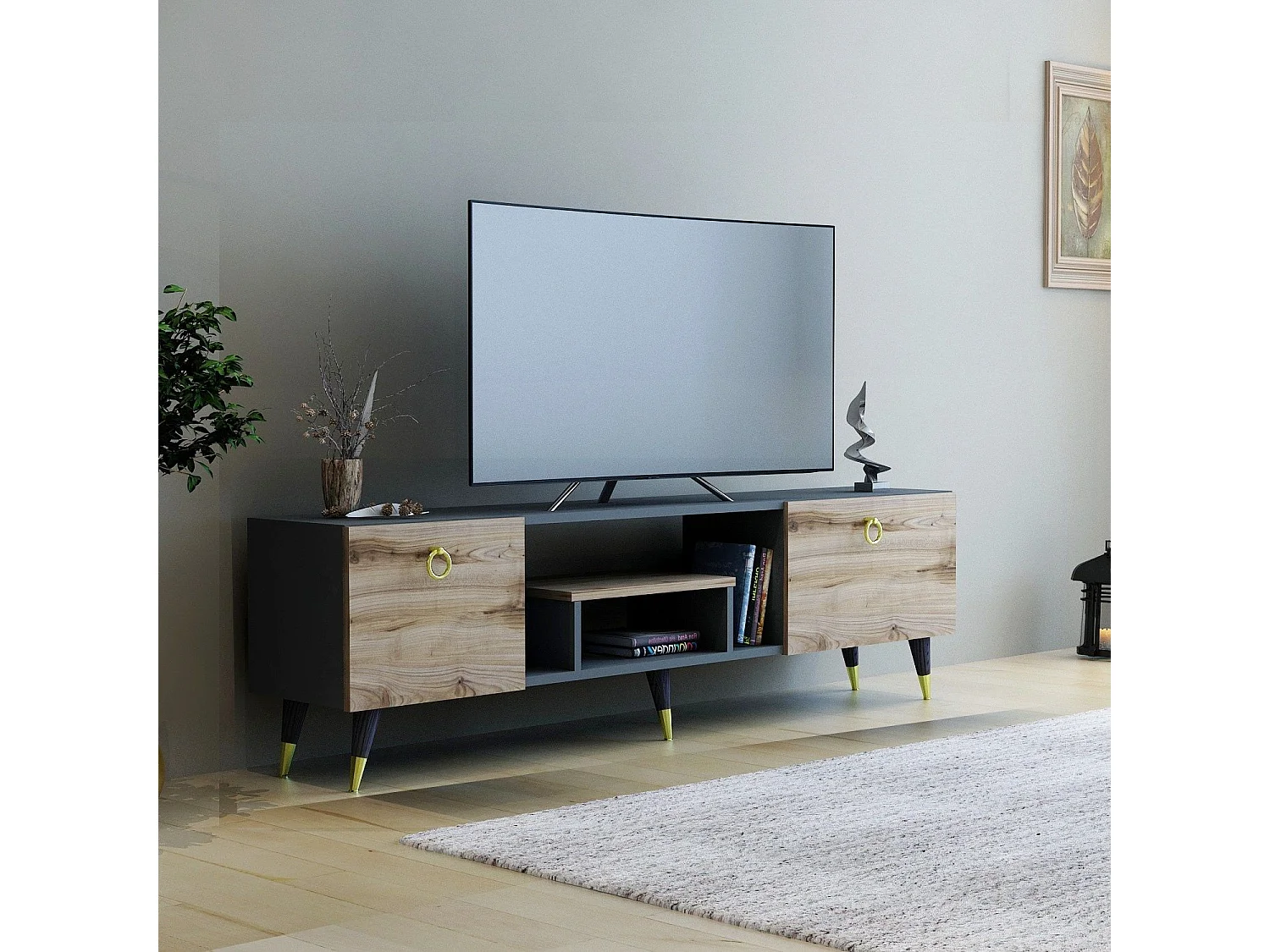 Móvel de TV-Irma-Nogueira Antracite