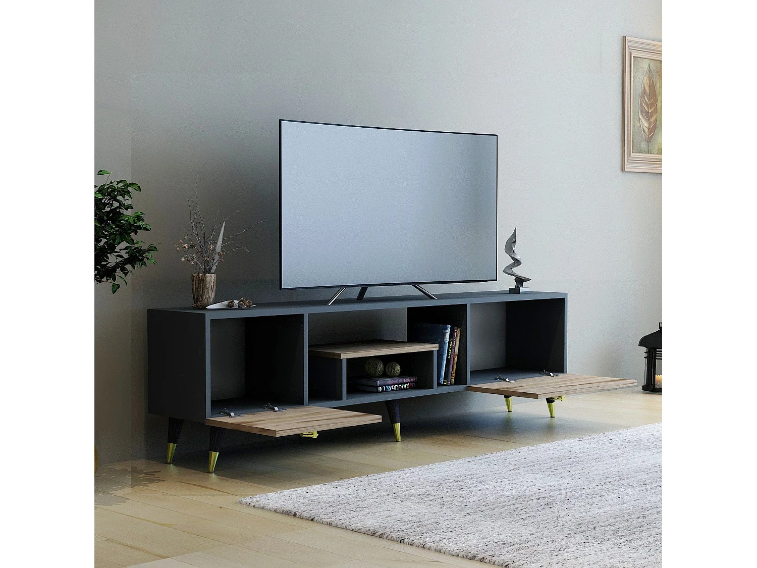 TV-Ständer – Irma – Nogueira Anthrazit