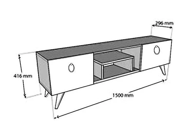 TV-Ständer – Irma – Nogueira Anthrazit