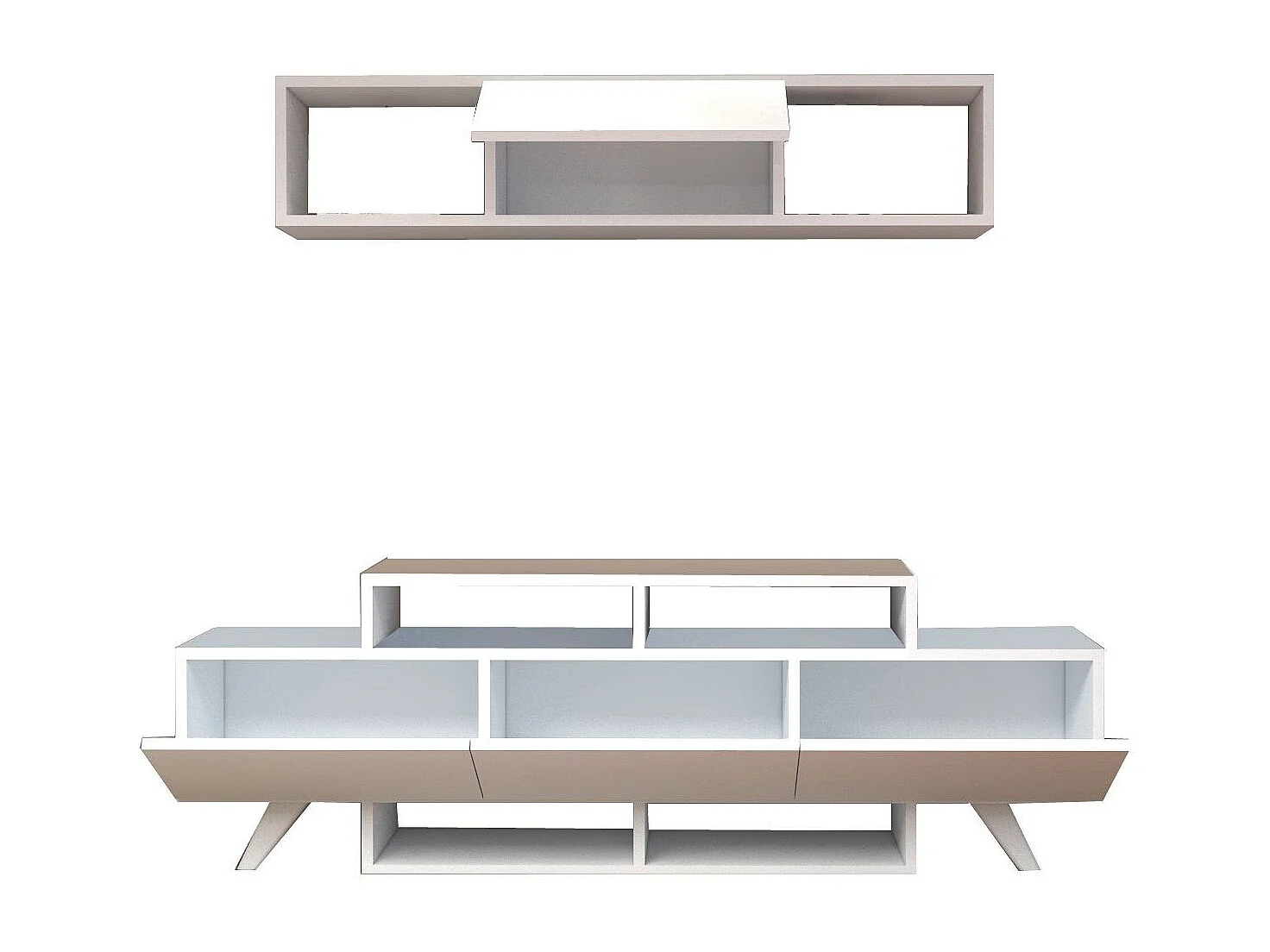 Móvel de TV-Alwin Unit-Branco