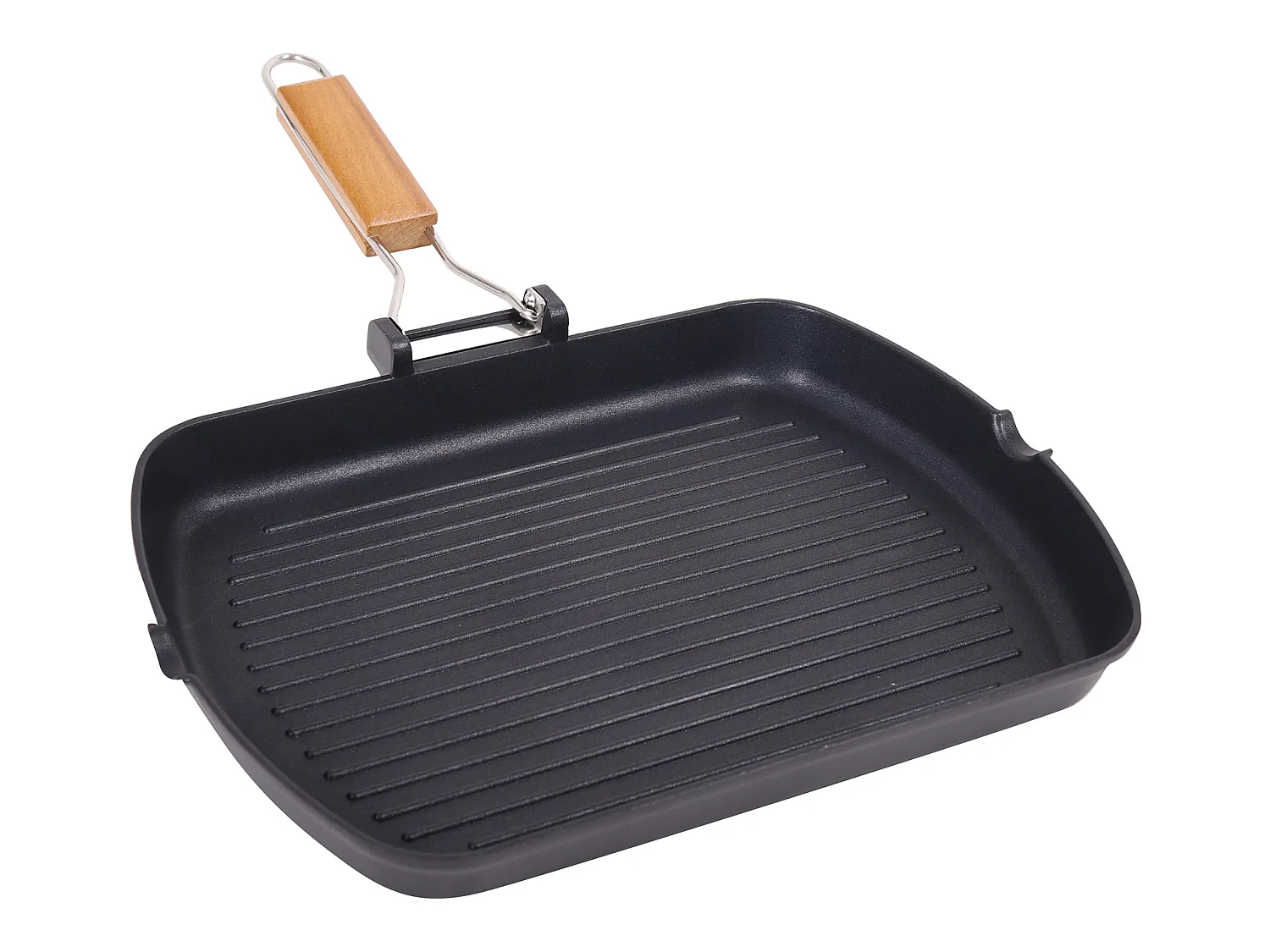 Bistecchiera 26X36 Cm Zephyr In Alluminio Pressofuso Con Manico Piegh.