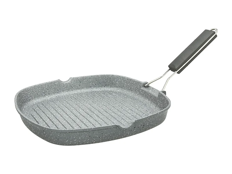 Tognana Porcellane Grill Quadro 28x28cm con manico pieghevole Mythos