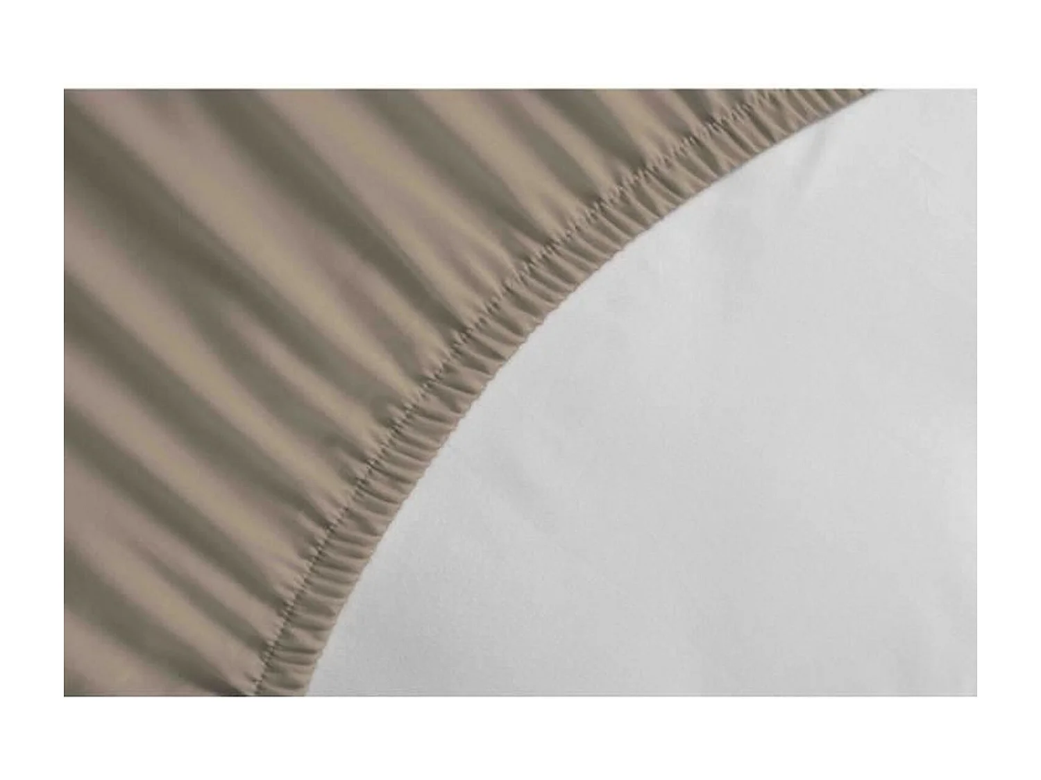 Spannbettlaken 100% Baumwolle 90x190x25 cm Beige Oeko-Tex Zertifiziert