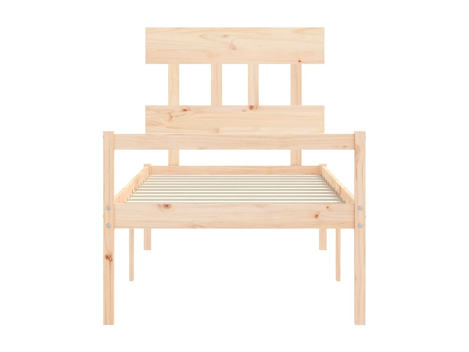 Lit pour personne âgée et tête de lit 100x200 cm bois massif