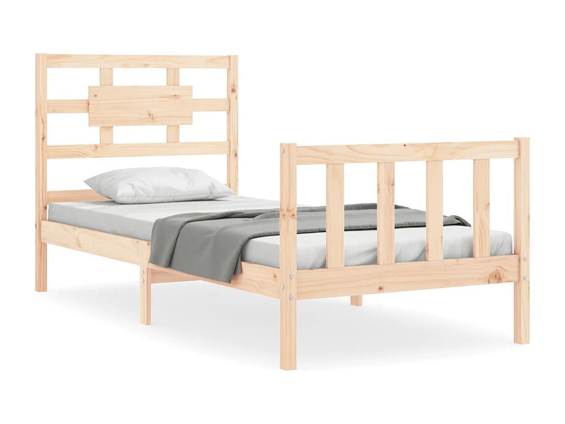 Cadre de lit sans matelas bois de pin massif