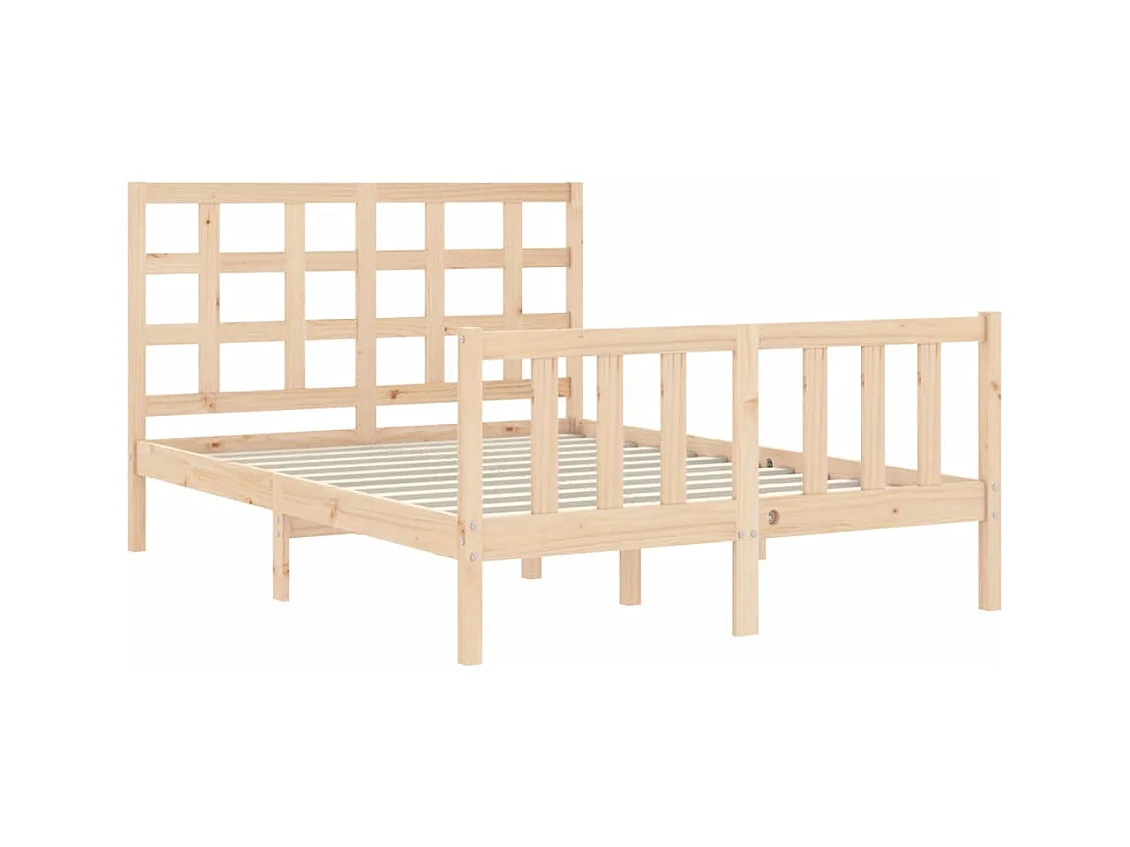 Cadre de lit sans matelas 140x190 cm bois de pin massif