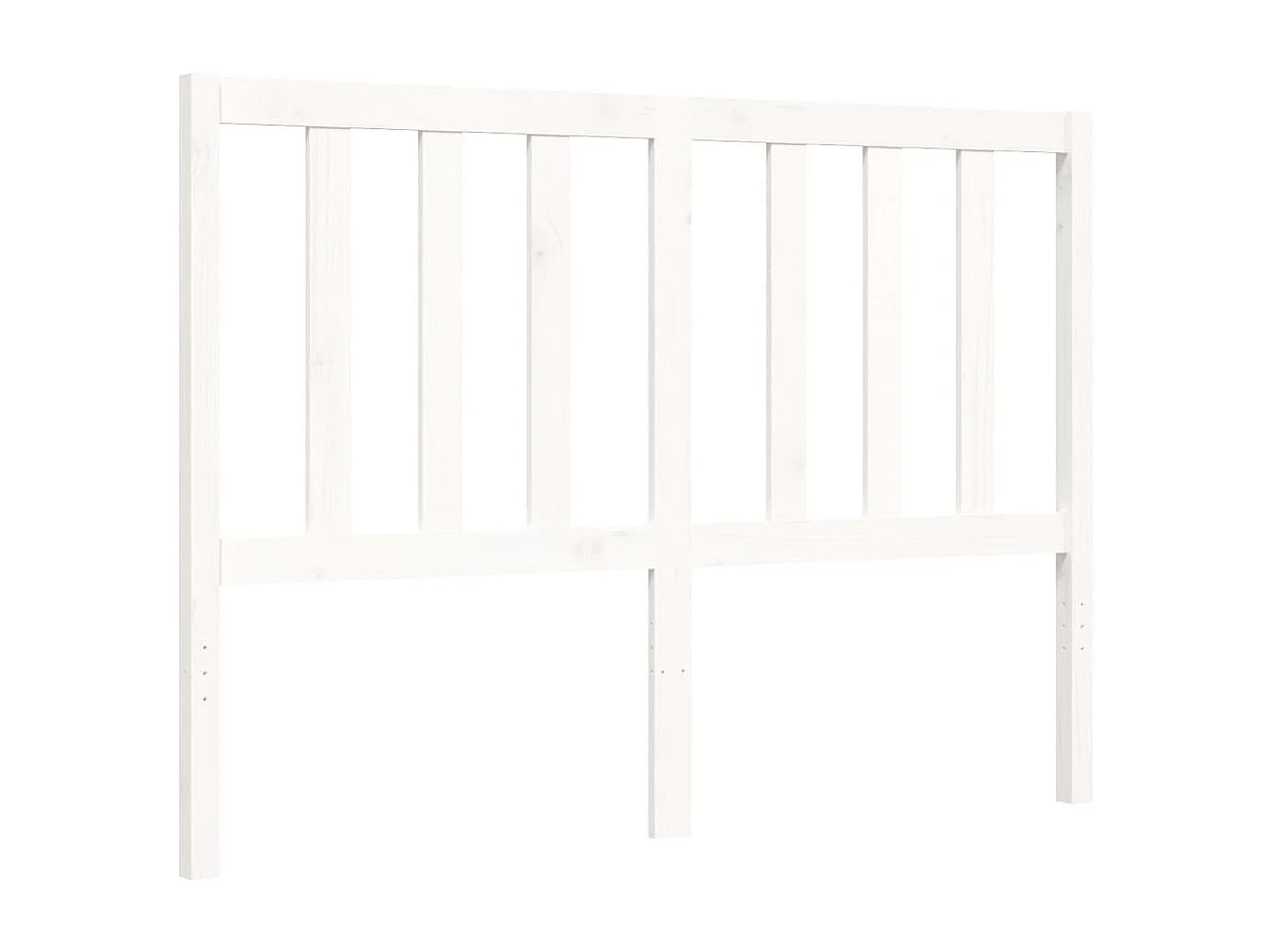 Letto senza Materasso Bianco 140x190 cm Legno Massello di Pino