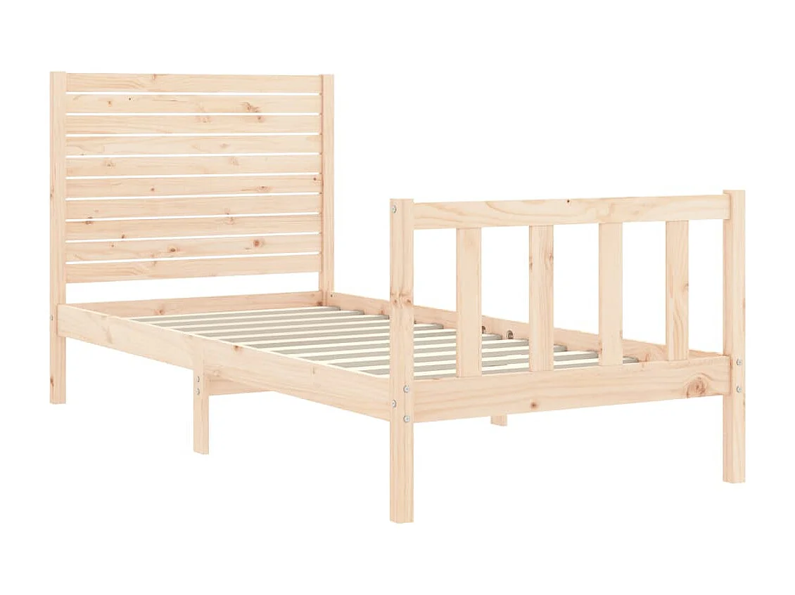 Cadre de lit sans matelas bois de pin massif