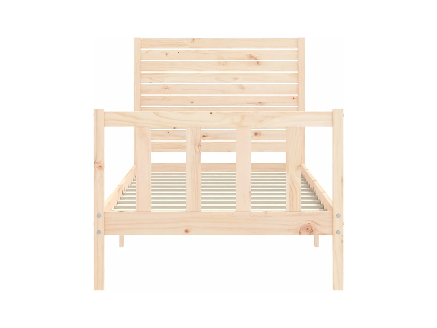 Cadre de lit sans matelas bois de pin massif