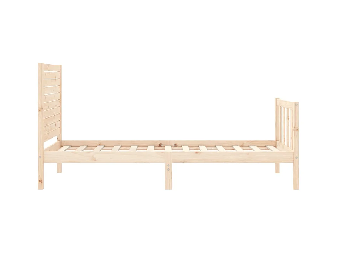 Cadre de lit sans matelas bois de pin massif