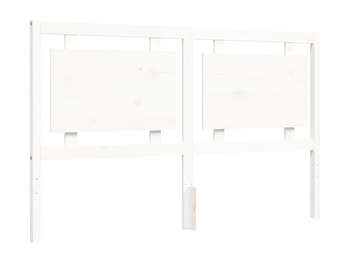 Cadre de lit sans matelas blanc 160x200 cm bois massif