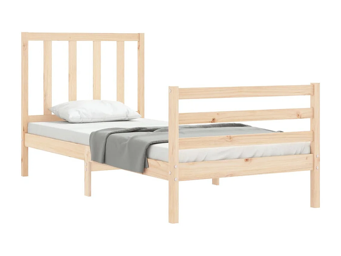 Cadre de lit sans matelas bois de pin massif