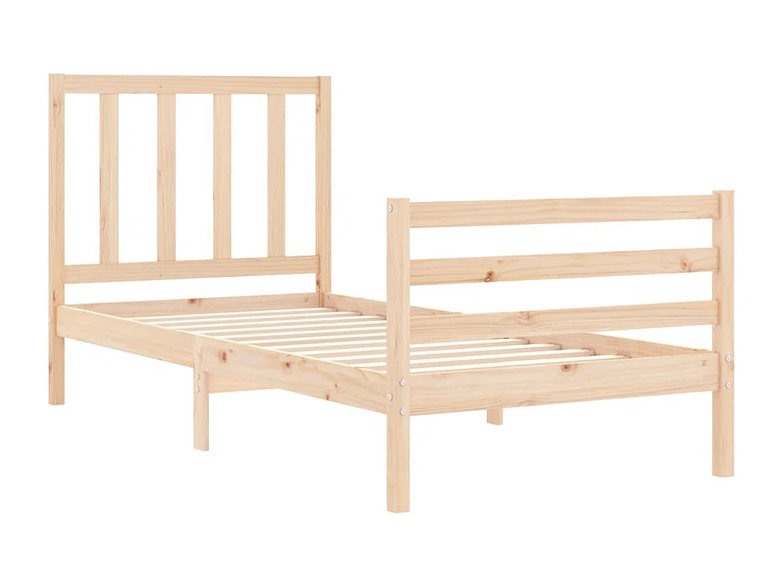 Cadre de lit sans matelas bois de pin massif