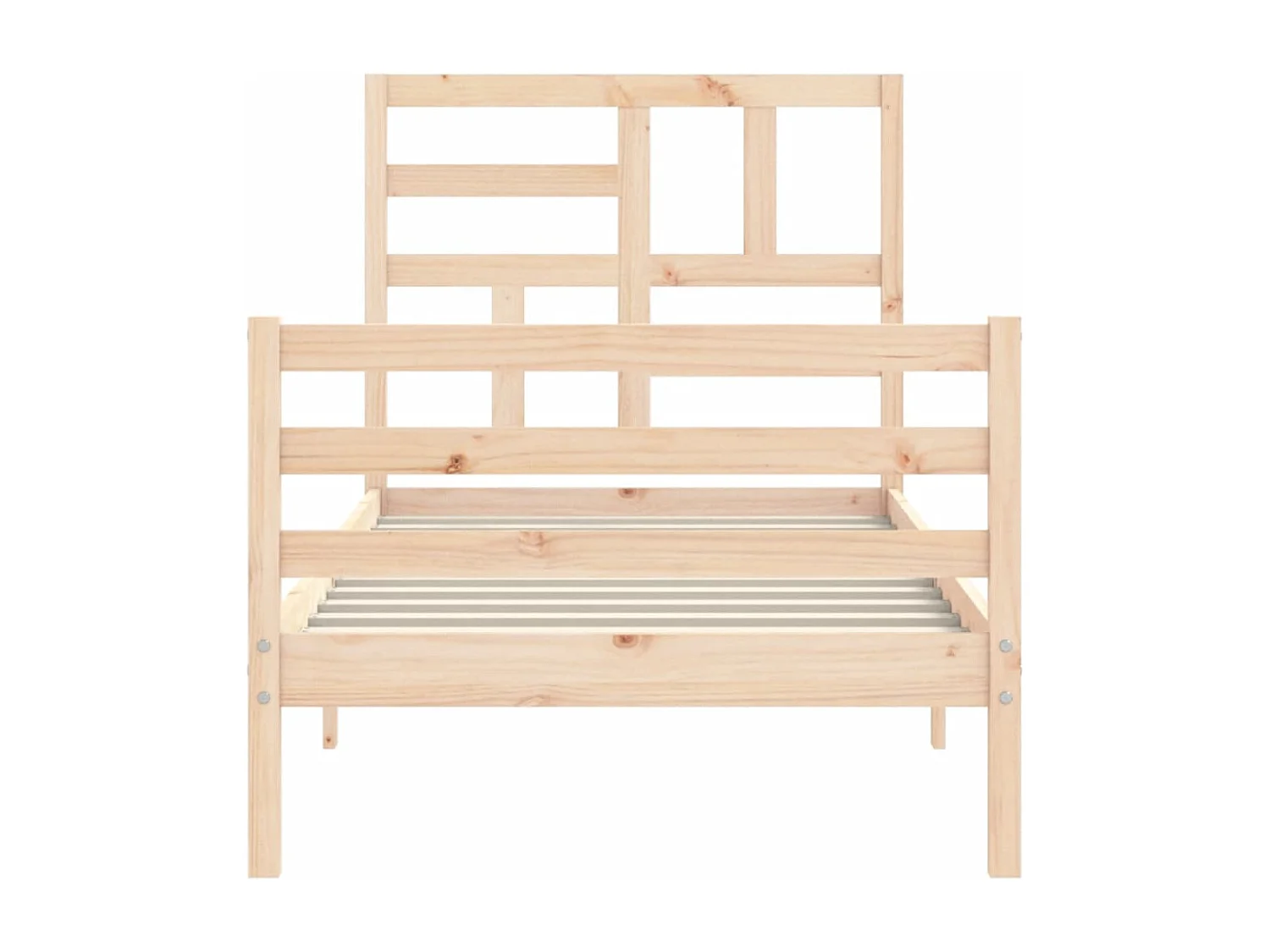 Massivholzbett mit Kopfteil 100x200 cm