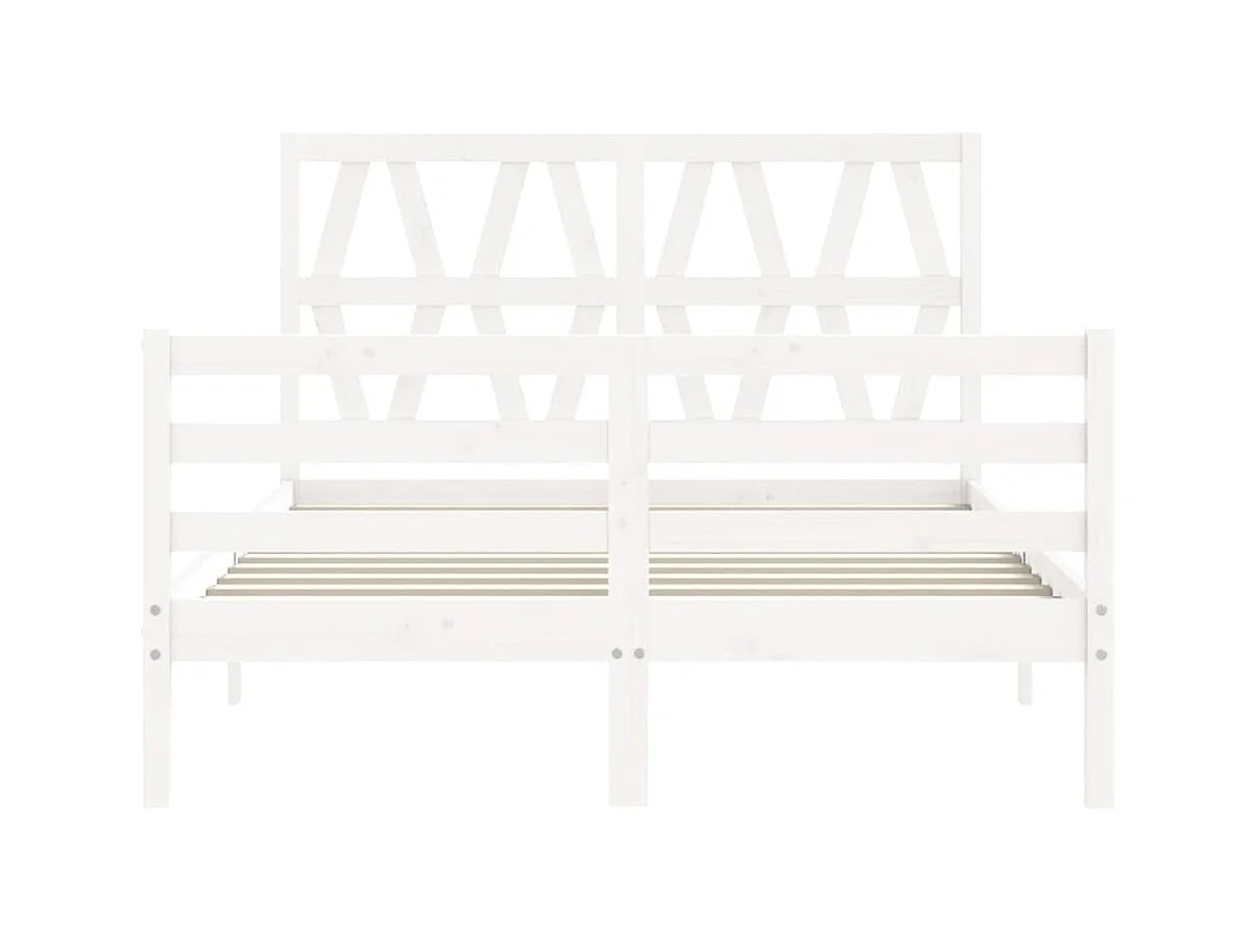 Giroletto con Testiera Bianco Small Double Legno Massello