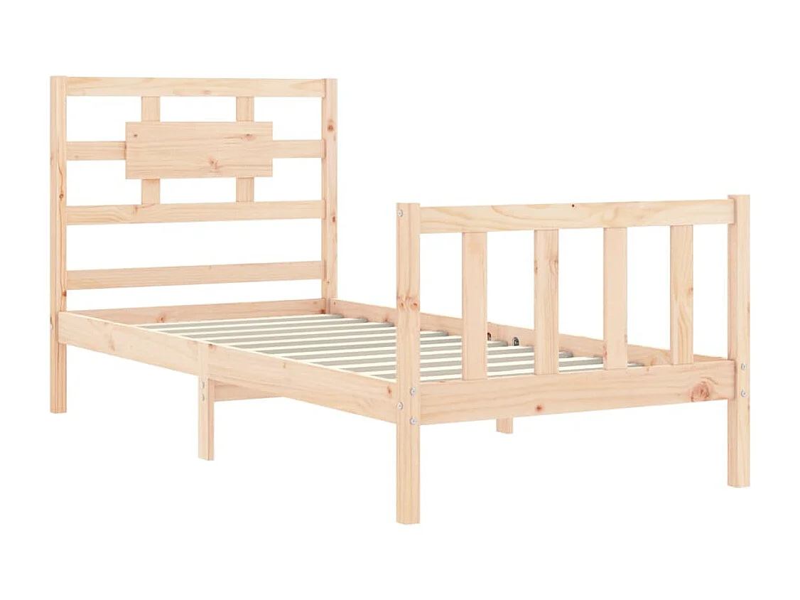 Cadre de lit sans matelas 90x200 cm bois de pin massif