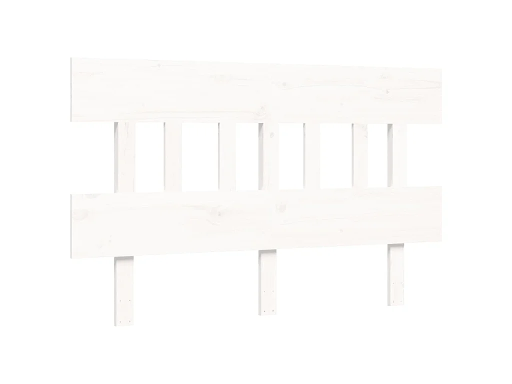 Lit pour personne âgée sans matelas blanc 140x190cm bois massif