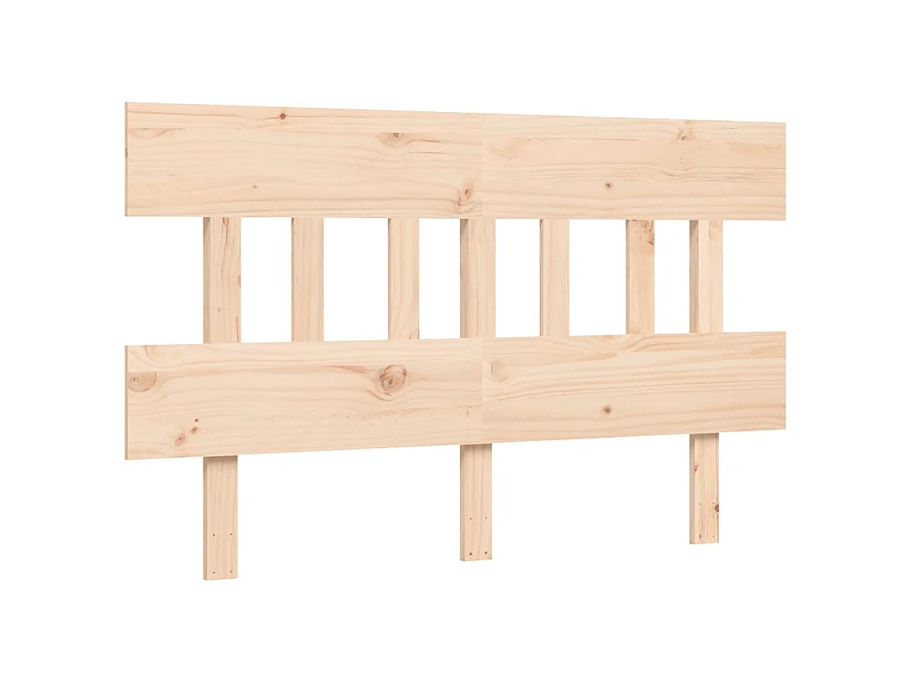 Letto per Anziani con Testiera 140x190 cm in Legno Massello