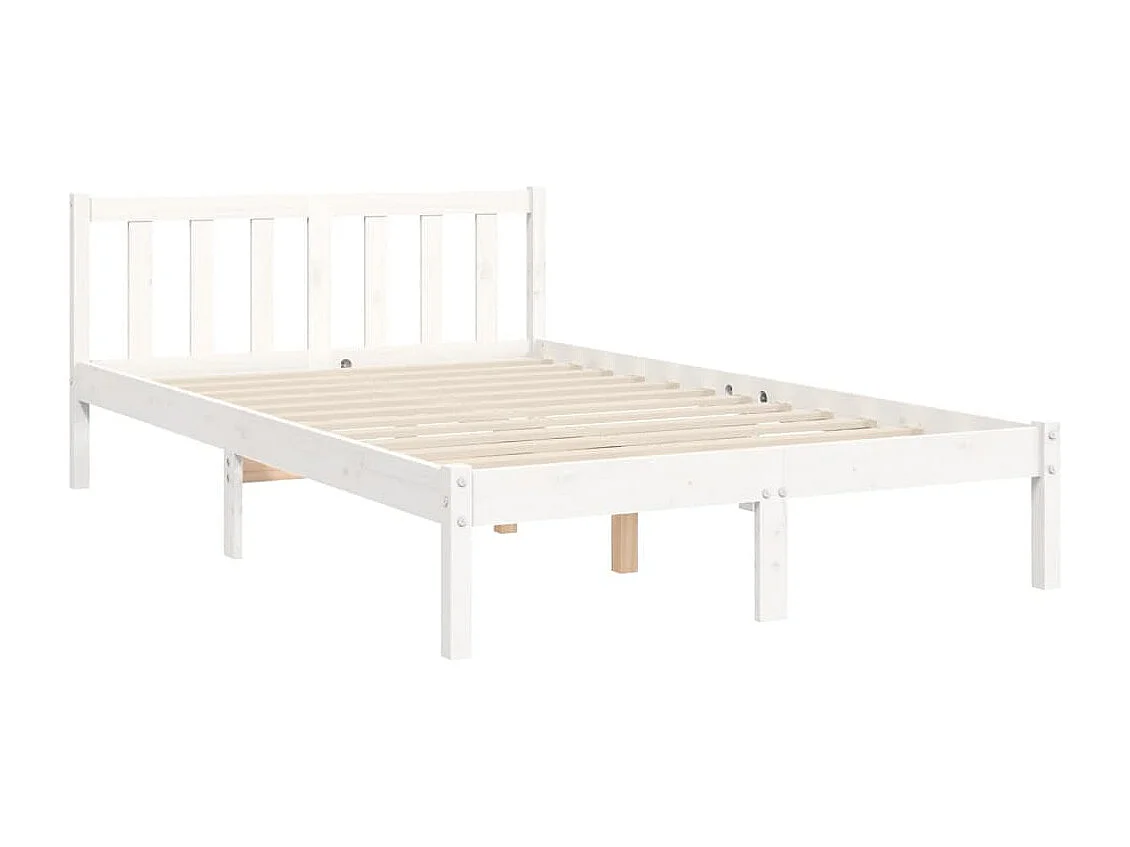 Estructura de cama sin colchón madera maciza de pino 160x200 cm
