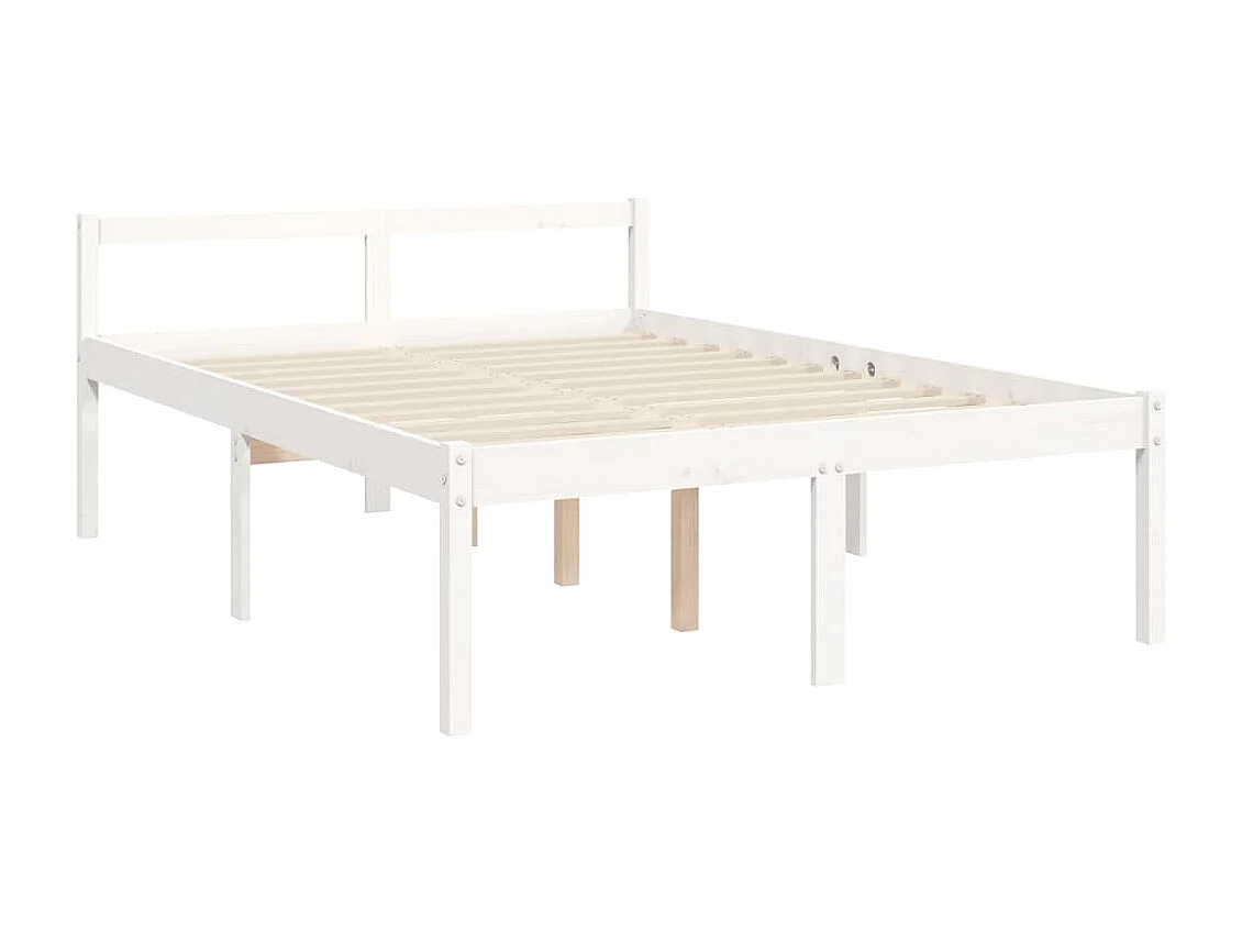 Letto per Anziani Bianco Testiera Small Double Legno Massello