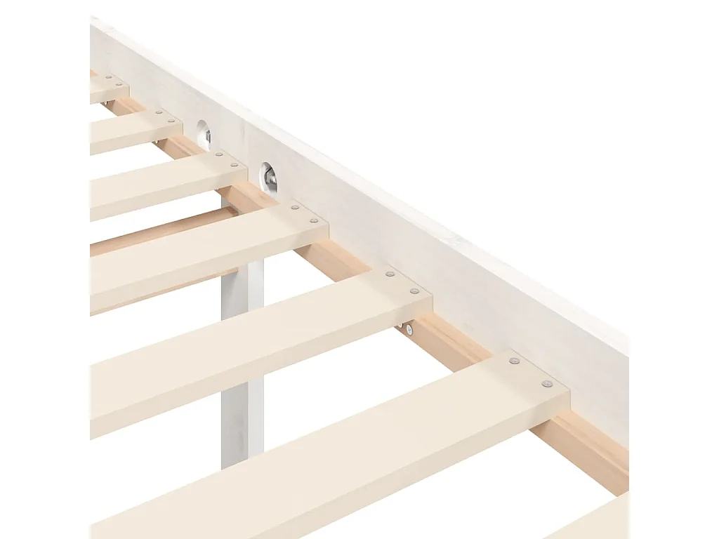 Letto per Anziani Bianco Testiera Small Double Legno Massello