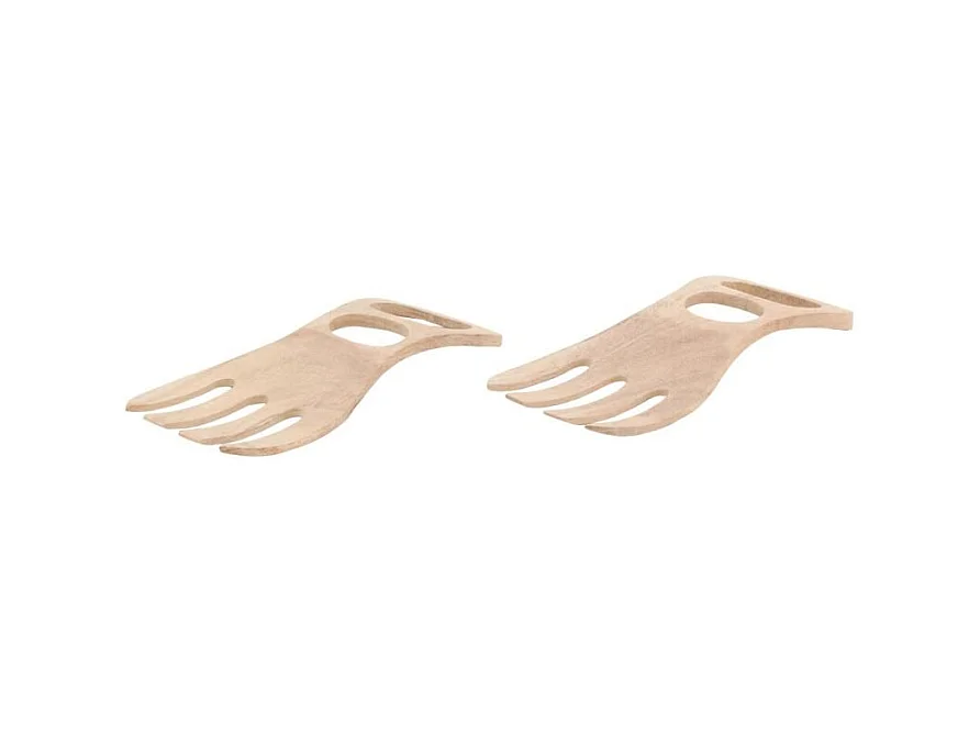 Paire de couverts en acacia Paire de mains