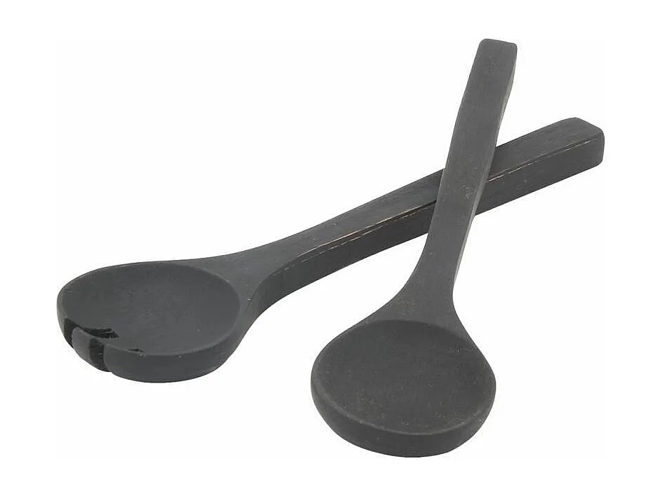 Paire de couverts à salade en bois d'acacia noir Couverts