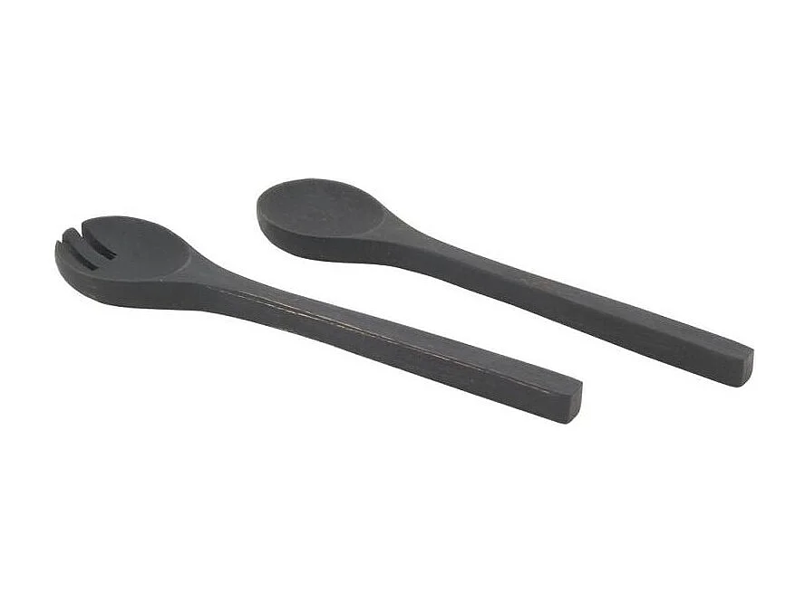 Paire de couverts à salade en bois d'acacia noir Couverts