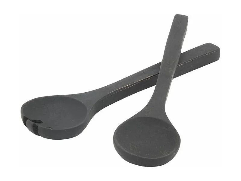 Paire de couverts à salade en bois d'acacia noir Couverts