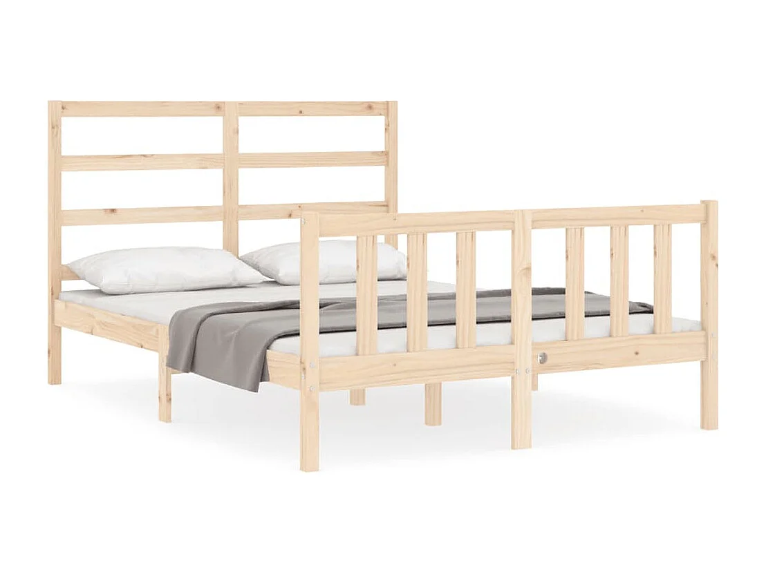 Cadre de lit sans matelas 140x190 cm bois de pin massif