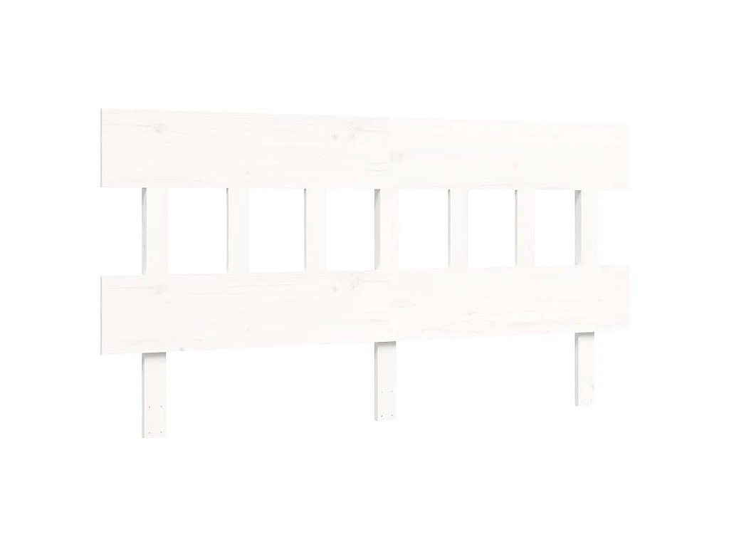 Lit pour personne âgée sans matelas blanc 160x200cm bois massif