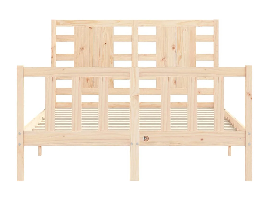 Estructura de cama sin colchón madera de pino maciza 120x200 cm