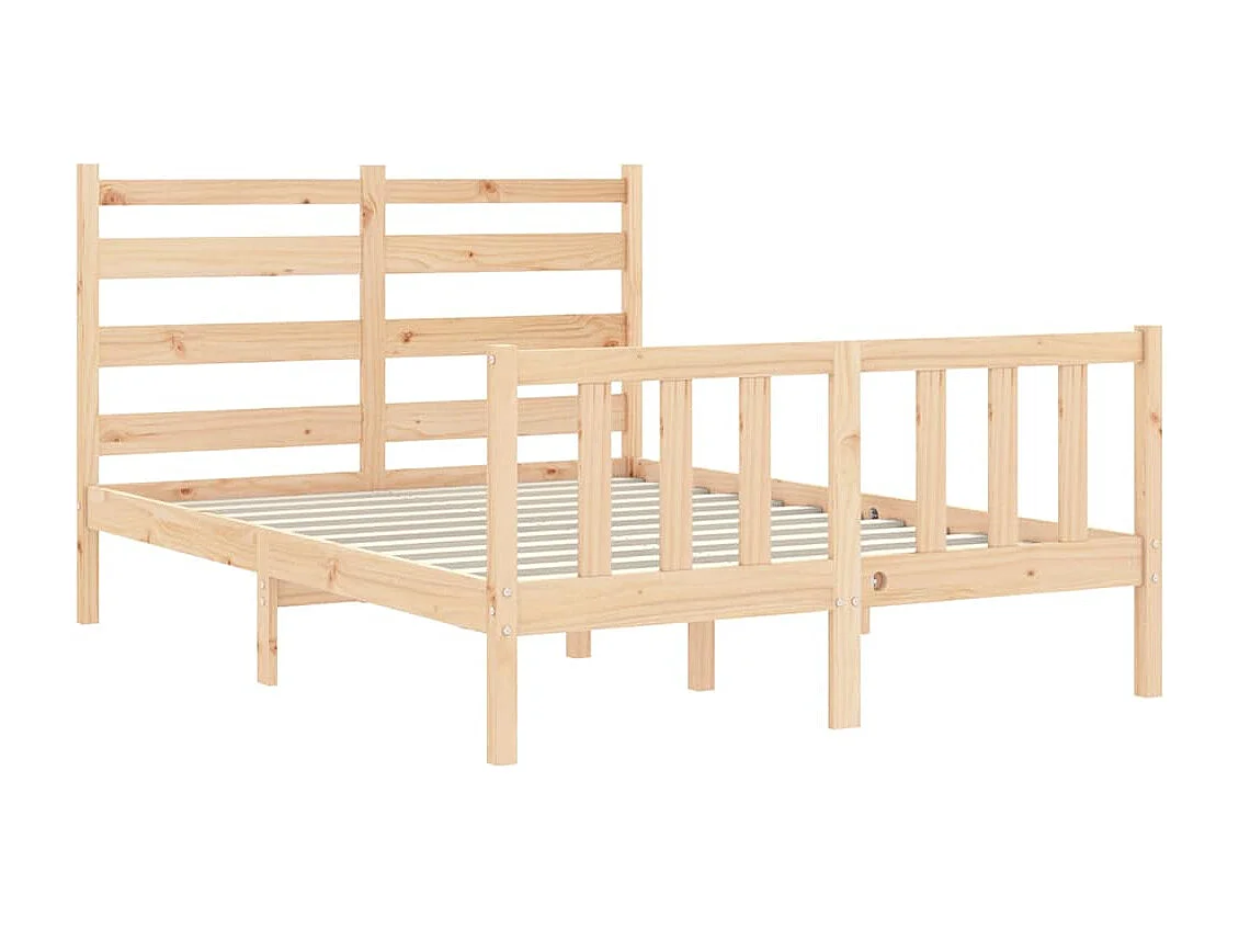 Cadre de lit sans matelas bois de pin massif
